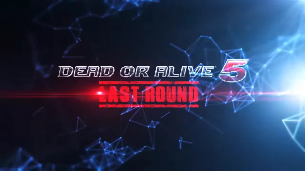 Dead or Alive 5 Last Round title frame from the Fighters' Destiny documentary motion-graphics package