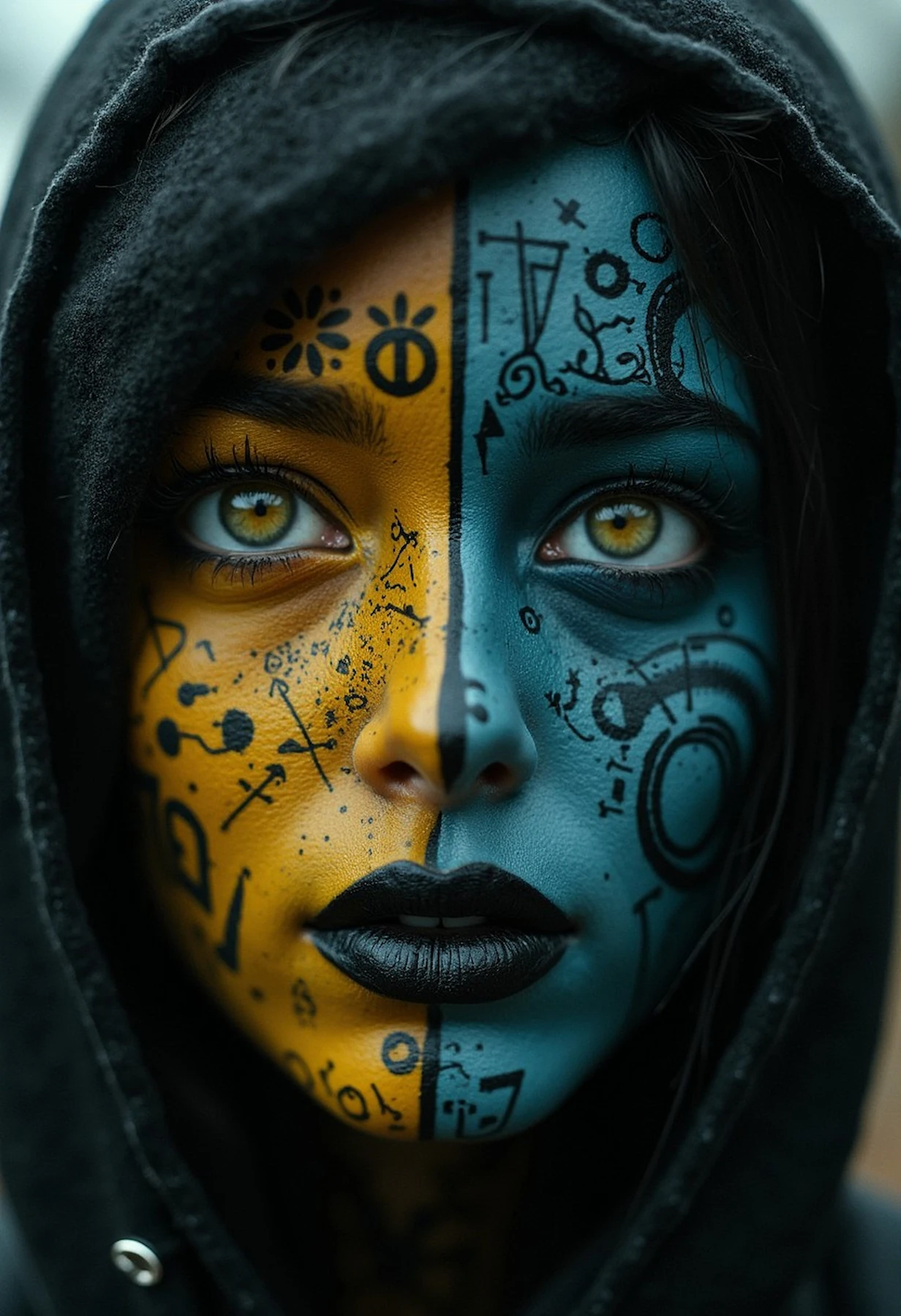 Dual-Tone Composition AI Art Project